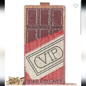 NWT Rhinestone Chocolate Clutch/Crossbody (various colors)